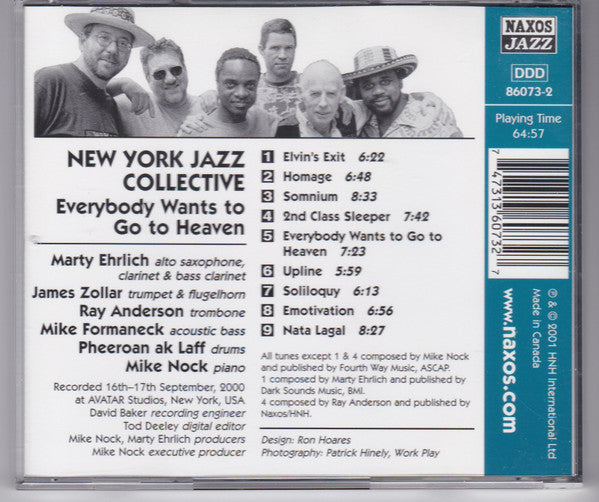 New York Jazz Collective : Everybody Wants To Go To Heaven (CD, Album)