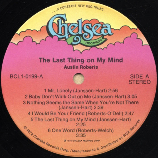 Austin Roberts : The Last Thing On My Mind (LP, Album, Ind)
