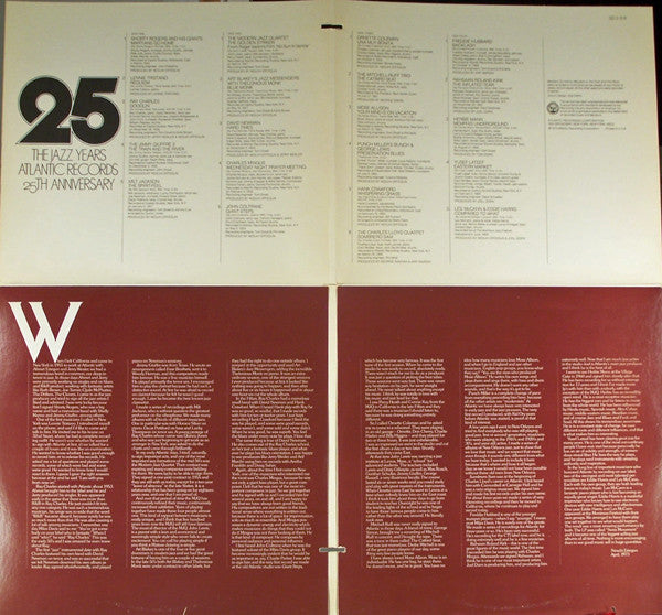 Various : The Jazz Years 25th Anniversary (2xLP, Comp)