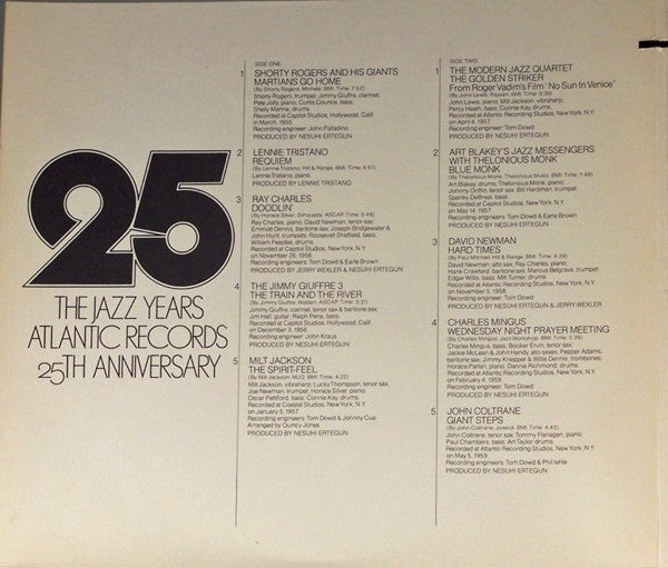 Various : The Jazz Years 25th Anniversary (2xLP, Comp)