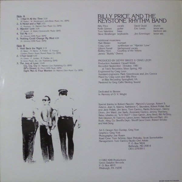 Billy Price And The Keystone Rhythm Band : They Found Me Guilty (LP, Album)