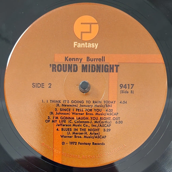 Kenny Burrell : 'Round Midnight (LP, Album, Hol)