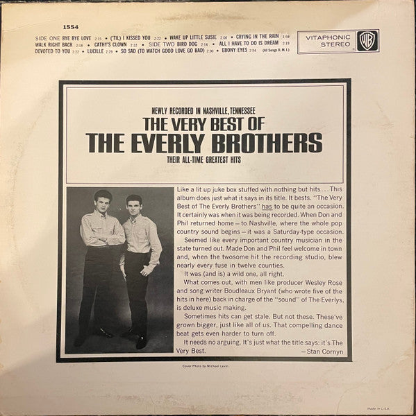 Everly Brothers : The Very Best Of The Everly Brothers (LP, Album, RE, Win)