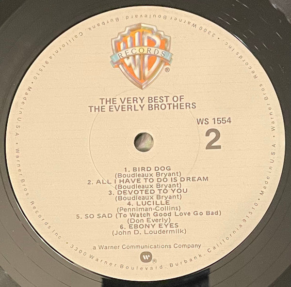 Everly Brothers : The Very Best Of The Everly Brothers (LP, Album, RE, Win)
