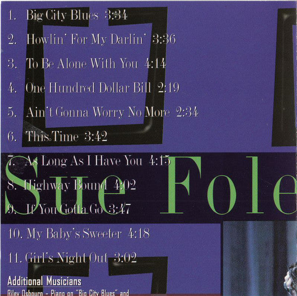 Sue Foley : Big City Blues (CD, Album)