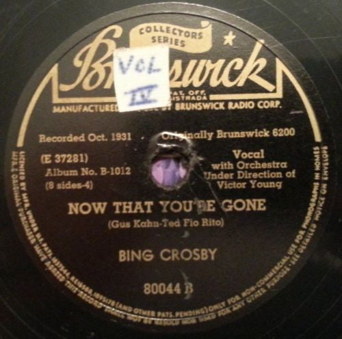 Bing Crosby : A Collection Of Early Recordings Volume I (4xShellac, 10", Album, Comp)