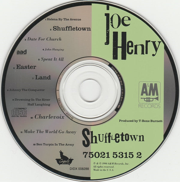 Joe Henry : Shuffletown (CD, Album)