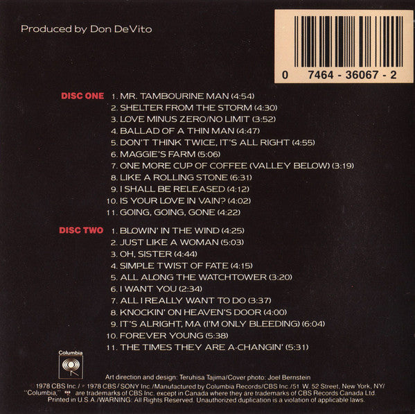 Bob Dylan : Bob Dylan At Budokan (2xCD, Album, RE, JVC)