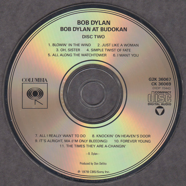 Bob Dylan : Bob Dylan At Budokan (2xCD, Album, RE, JVC)