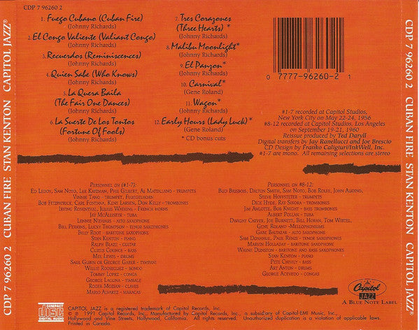 Stan Kenton : Cuban Fire! (CD, Album, Mono, RE)
