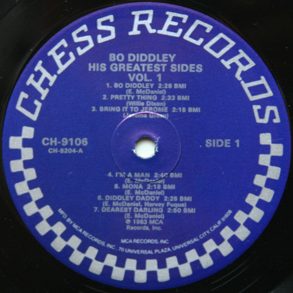 Bo Diddley : His Greatest Sides: Volume One (LP, Comp)