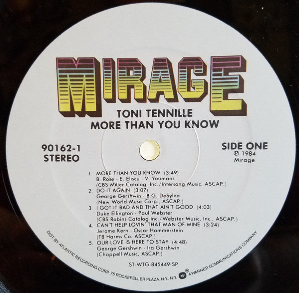 Toni Tennille : More Than You Know (LP, Album)