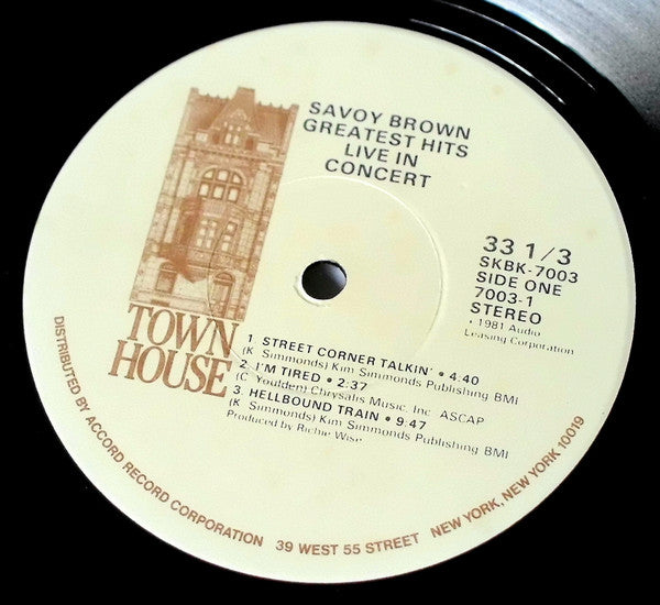 Savoy Brown : Greatest Hits Live In Concert (2xLP, Album, Gat)