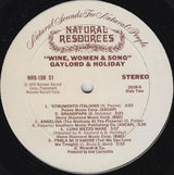 Gaylord & Holiday : Wine, Women And Song (LP, Album)