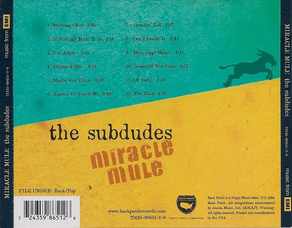 The Subdudes : Miracle Mule (CD, Album)