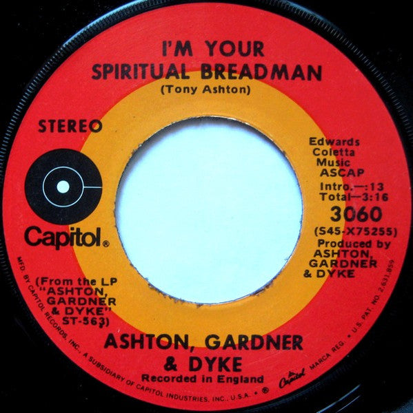 Ashton, Gardner & Dyke : Resurrection Shuffle (7", Single)