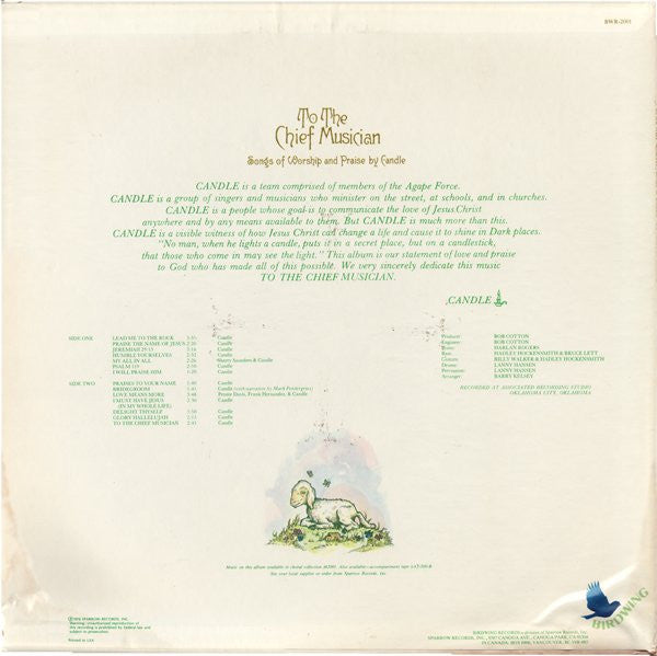 Candle (3) : To The Chief Musician - Songs Of Worship And Praise By Candle (LP)