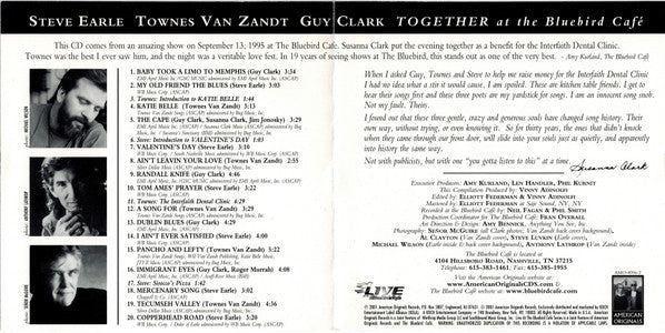 Steve Earle - Townes Van Zandt - Guy Clark : Together At The Bluebird Café (CD, Album)