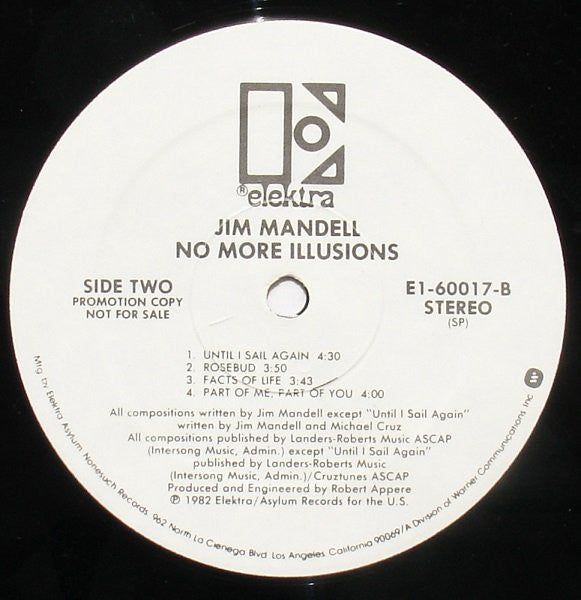 Jim Mandell : No More Illusions (LP, Album, Promo)