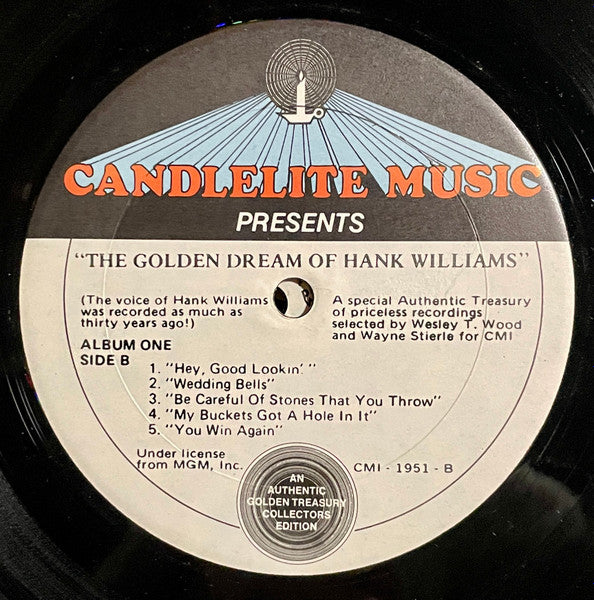 Hank Williams : The Golden Dream Of Hank Williams (LP, Comp)