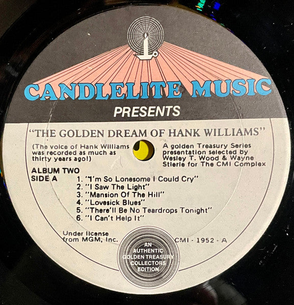Hank Williams : The Golden Dream Of Hank Williams (LP, Comp)