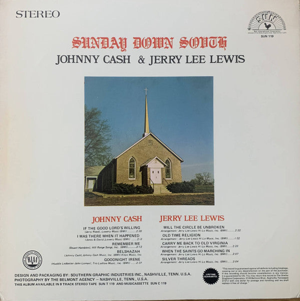Johnny Cash & Jerry Lee Lewis : Sunday Down South (LP, Comp)