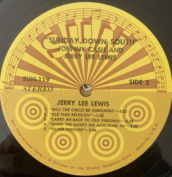 Johnny Cash & Jerry Lee Lewis : Sunday Down South (LP, Comp)