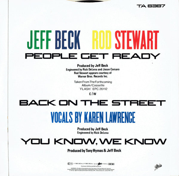 Jeff Beck And Rod Stewart : People Get Ready (12", Single)
