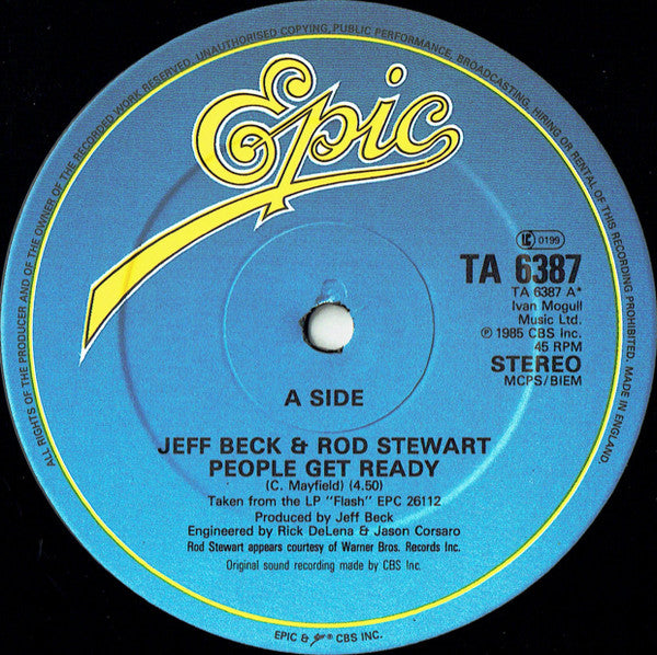 Jeff Beck And Rod Stewart : People Get Ready (12", Single)