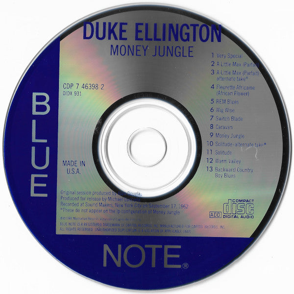 Duke Ellington : Money Jungle (CD, Album, RE)
