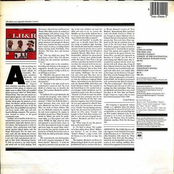 Lambert, Hendricks & Ross With The Ike Isaacs Trio : Lambert, Hendricks & Ross (LP, Album, RE, RM)
