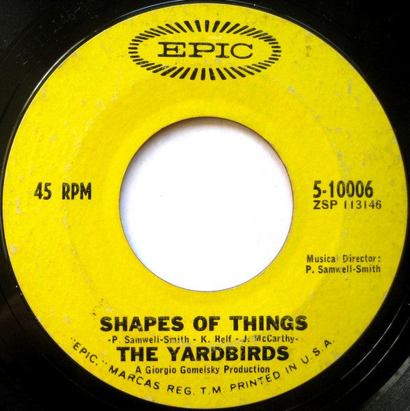 The Yardbirds : Shapes Of Things / New York City Blues (7", Single, Pit)