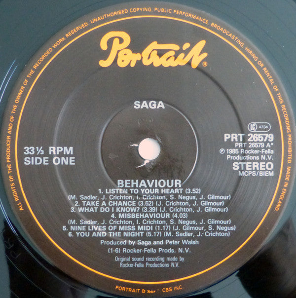 Saga (3) : Behaviour (LP, Album)