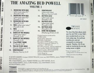 Bud Powell : The Amazing Bud Powell, Volume 1 (CD, Album, Mono, RE)