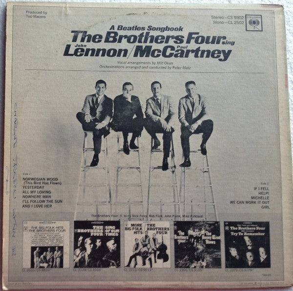 The Brothers Four Sing Lennon/McCartney* : A Beatles Songbook (LP, Album)