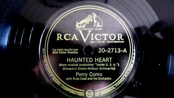 Perry Como : Haunted Heart / Carolina Moon (Shellac, 10")