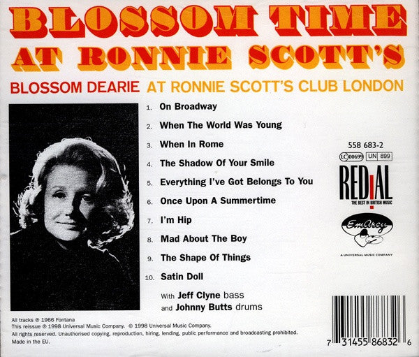 Blossom Dearie : Blossom Time At Ronnie Scott's (CD, Album, RE)