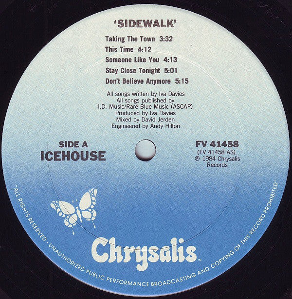 Icehouse : Sidewalk (LP, Album)