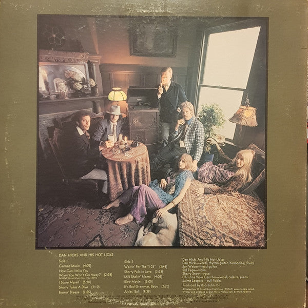 Dan Hicks And His Hot Licks : Original Recordings (LP, Album, Ora)