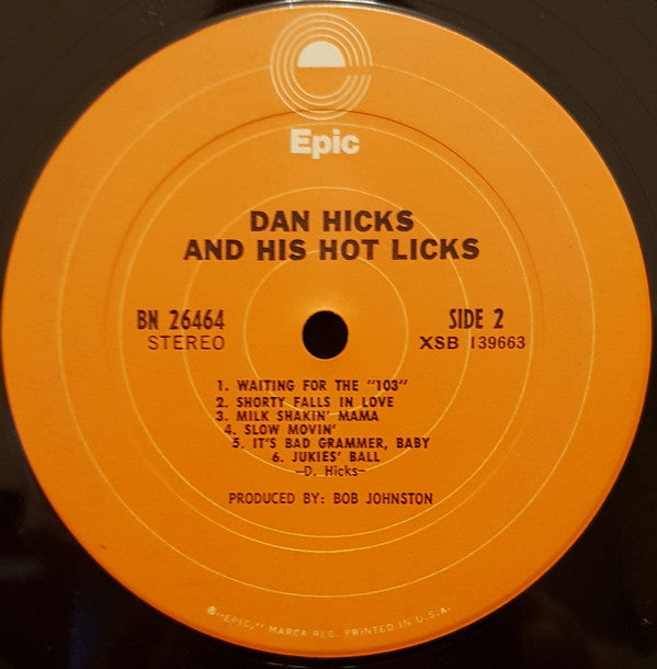 Dan Hicks And His Hot Licks : Original Recordings (LP, Album, Ora)