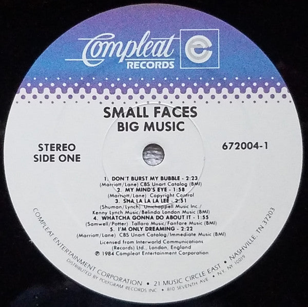 Small Faces : Big Music (A Compleat Collection) (2xLP, Comp)
