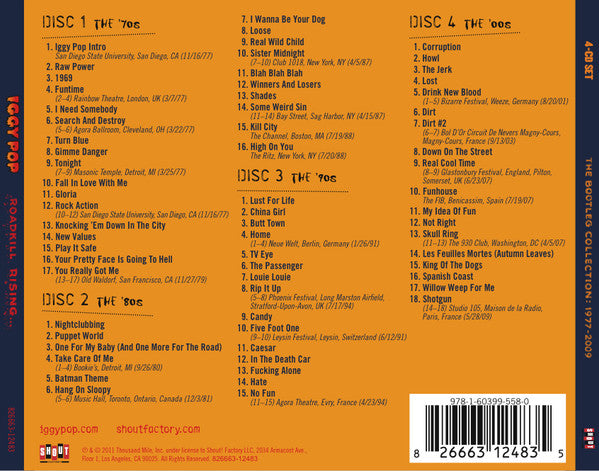 Iggy Pop : Roadkill Rising… - The Bootleg Collection: 1977-2009 (4xCD, Comp, RM)