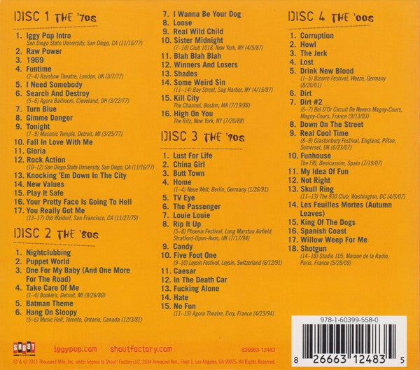 Iggy Pop : Roadkill Rising… - The Bootleg Collection: 1977-2009 (4xCD, Comp, RM)