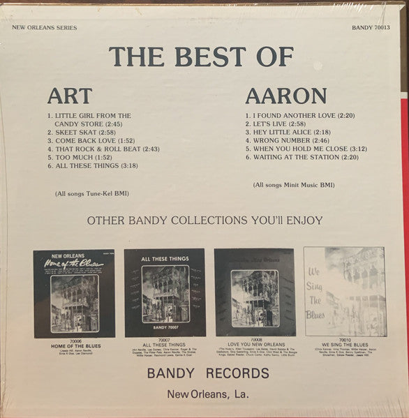 Art Neville And Aaron Neville : The Best Of Art And Aaron Neville (LP, Comp)