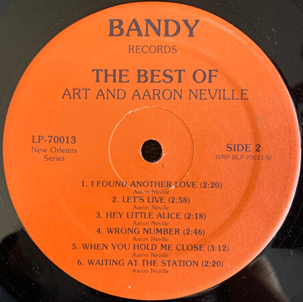 Art Neville And Aaron Neville : The Best Of Art And Aaron Neville (LP, Comp)