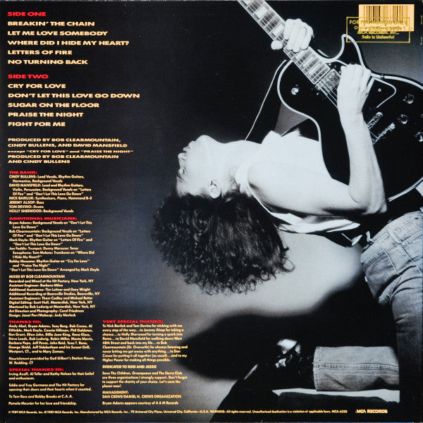 Cindy Bullens : Cindy Bullens (LP, Album, Pin)