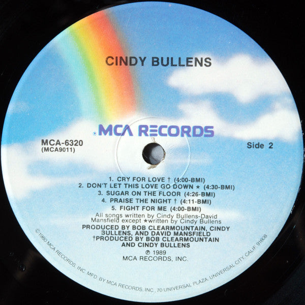 Cindy Bullens : Cindy Bullens (LP, Album, Pin)