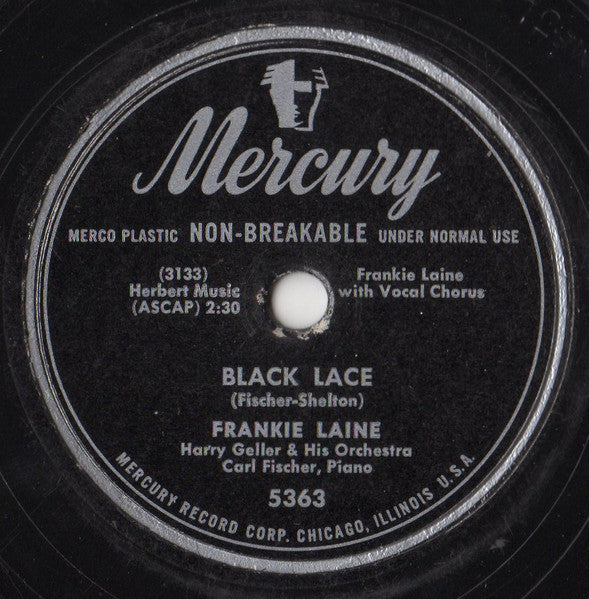 Frankie Laine : Black Lace / The Cry Of The Wild Goose (10")