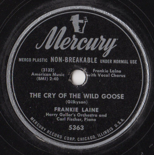 Frankie Laine : Black Lace / The Cry Of The Wild Goose (10")