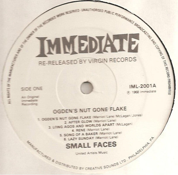 Small Faces : Ogdens' Nut Gone Flake (LP, Album, RE)